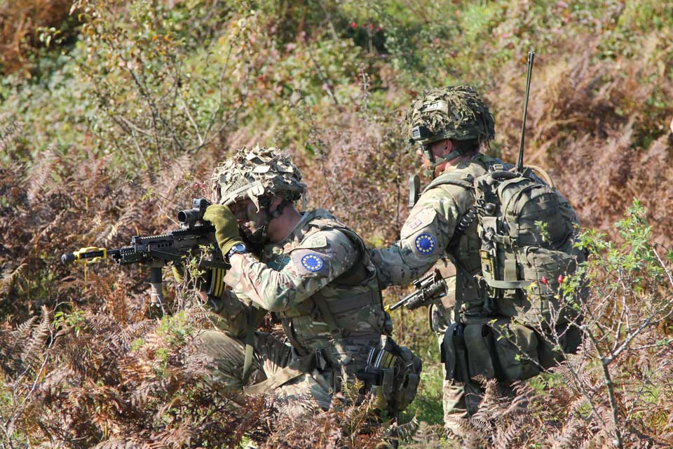 Infantry squad during field training in Manjača