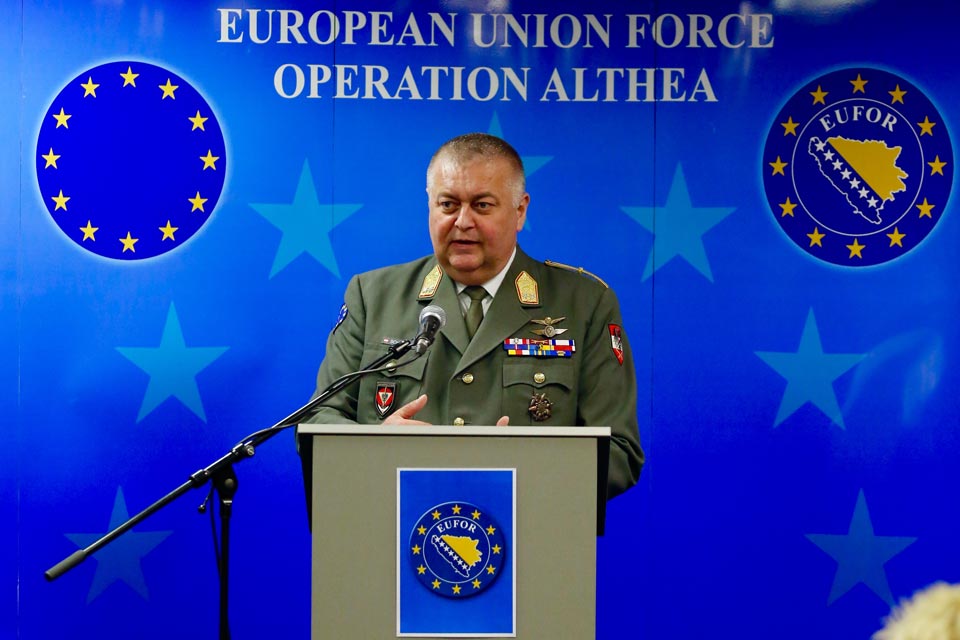 COM EUFOR hosts a press conference in Sarajevo