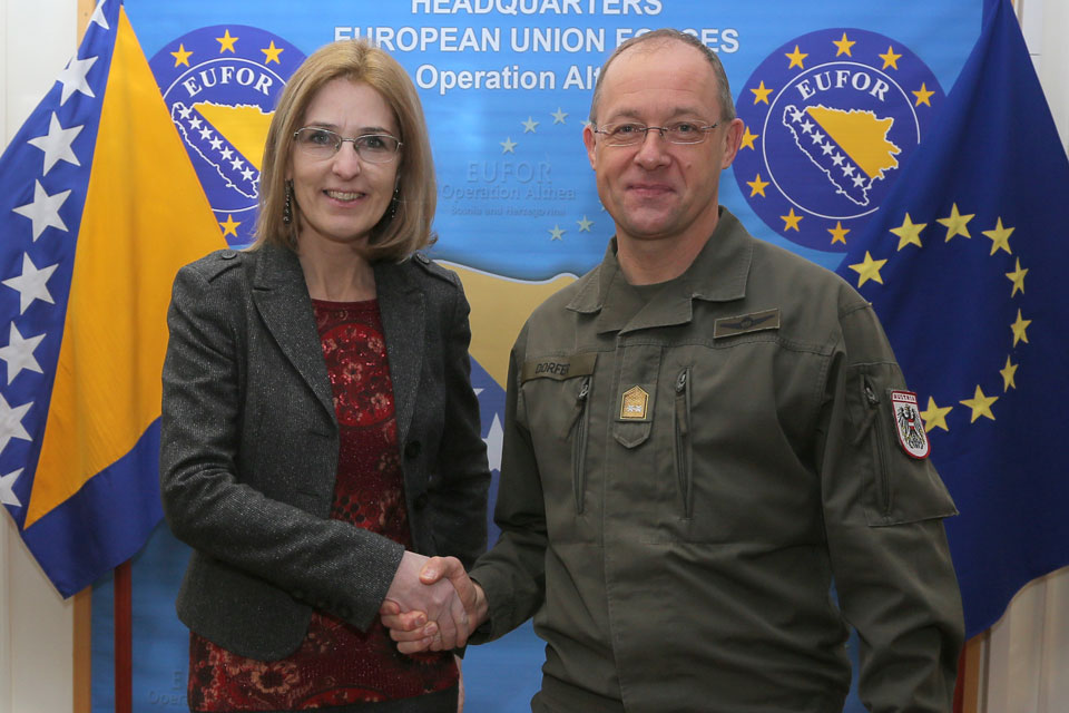 Visit of Austrian Ambassador, Her Excellency Ulrike Hartmann, to Camp Butmir