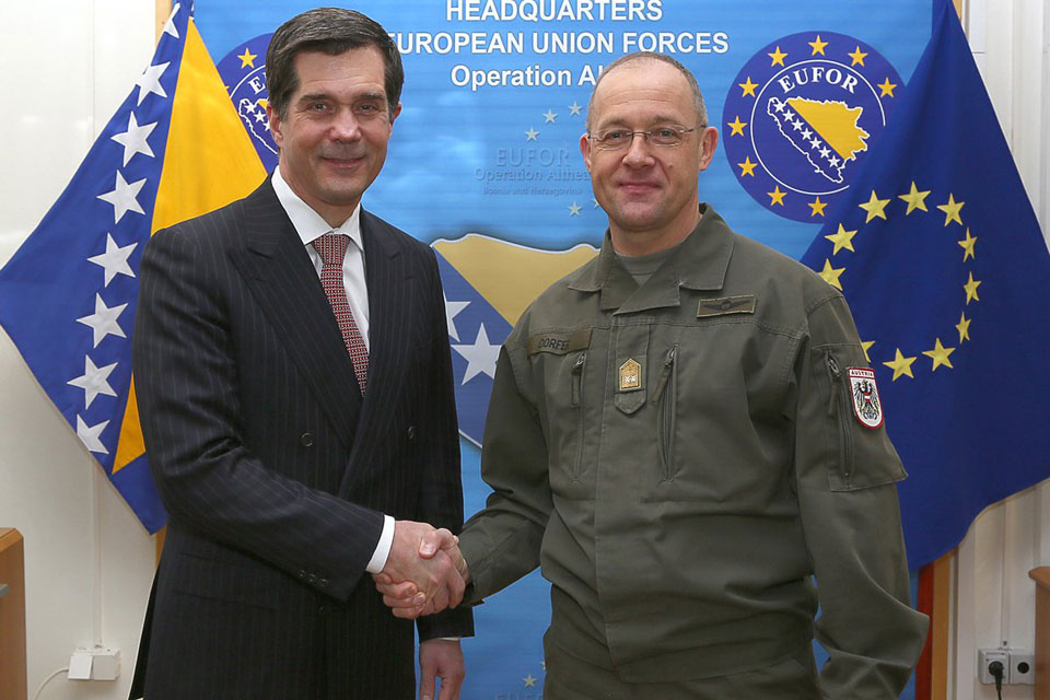 US Ambassador's first visit to EUFOR Headquarters