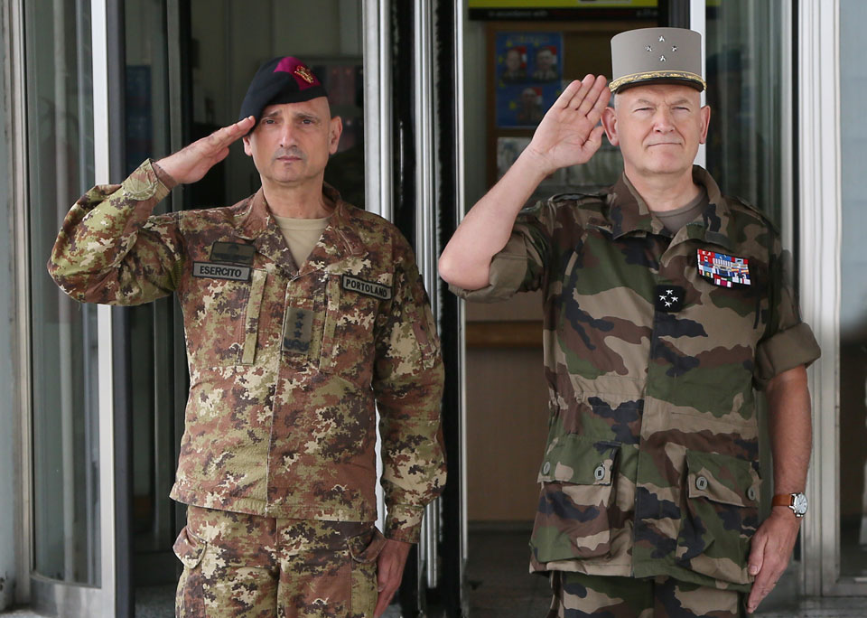 Lieutenant General Luciano Portolano and Lieutenant General Olivier Rittimann