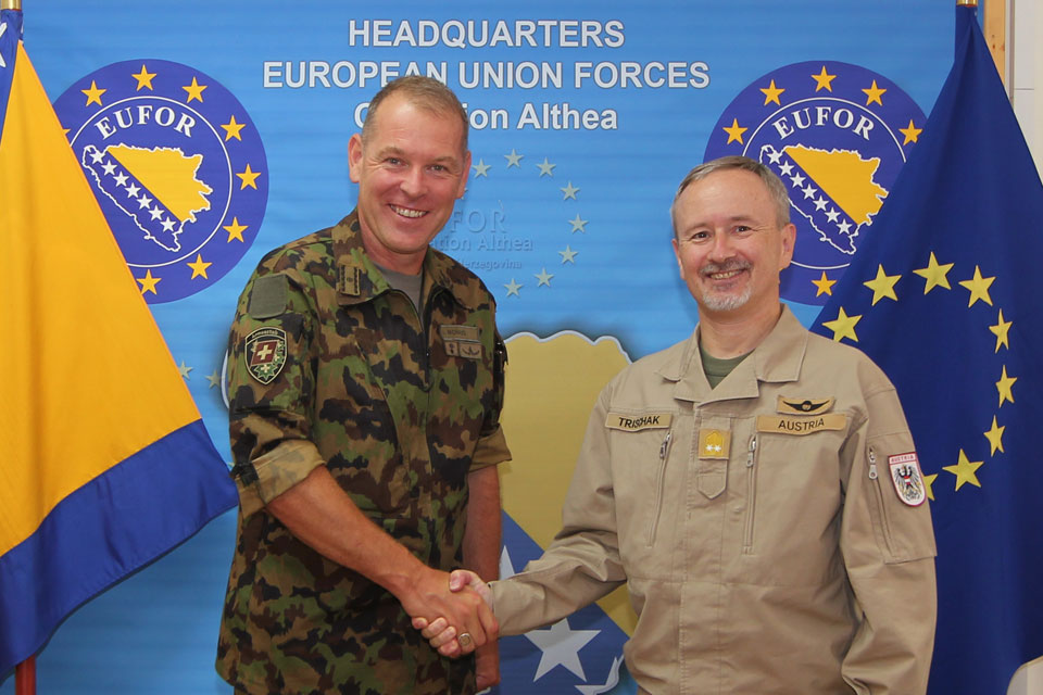 Brigadier General Laurent Michaud with COMEUFOR