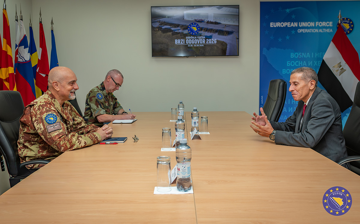 EUFOR Commander Meets Egyptian Ambassador to Strengthen Partnership in Support of Bosnia and Herzegovina’s Stability