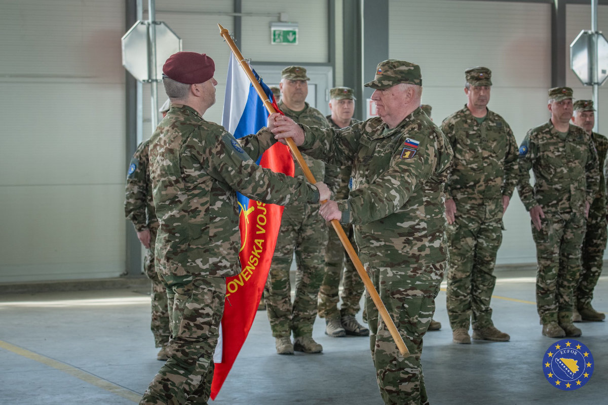 Slovenian Contingent Change of Command at Camp Butmir