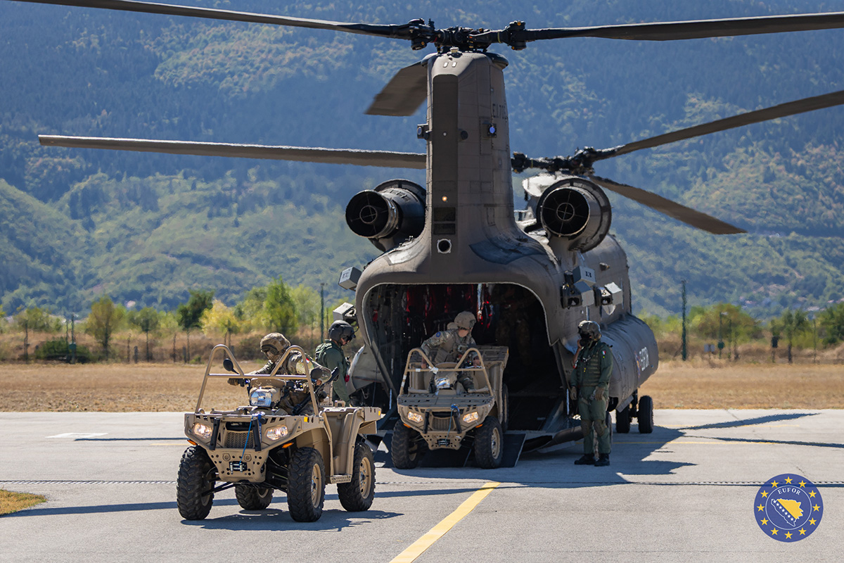 French personnel conducted combined training alongside the Italian aviation detachment